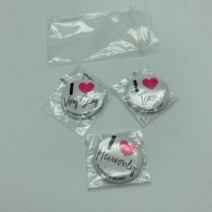 🔥5 for $20🔥 THREE Rare Collectible Victoria’s Secret Button Pins - SEALED